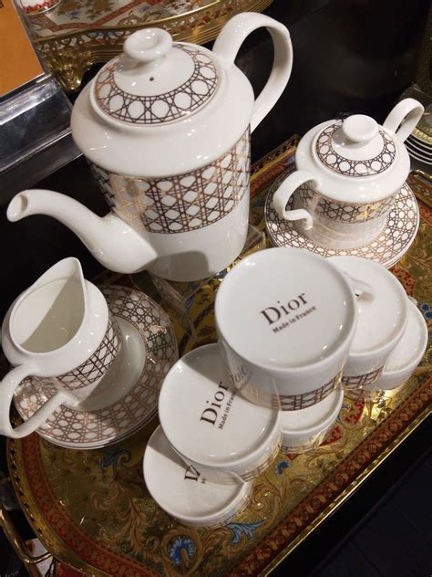 dior coffee set|Dior table arrangements.